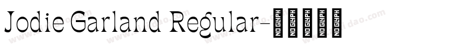 Jodie Garland Regular字体转换